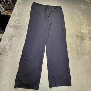 Calvin Klein Pants Mens 34x32 Blue Cotton Chino Straight Leg Flat Front Casual
